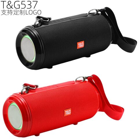 Портативная Bluetooth-колонка T&G TG537 с плечевым ремнём, 2 динамика, слот для карт, Bluetooth 5.3