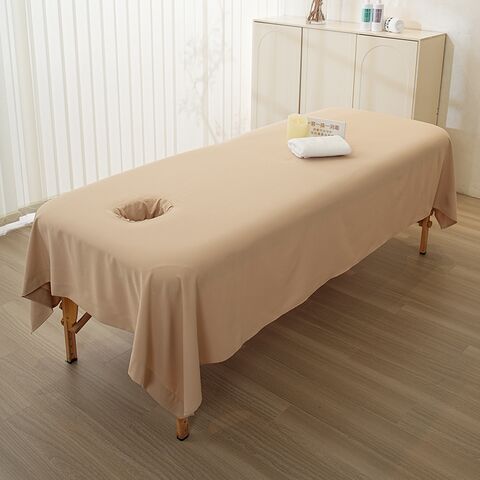 Beiyayan Massage Table and Beauty Bed Sheet with Face Hole, Monet Fabric, 240×140 cm