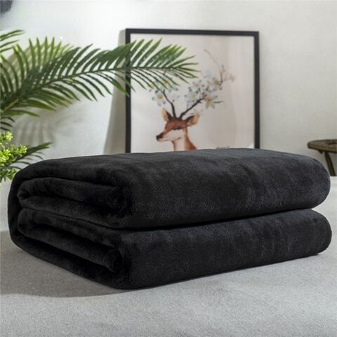 Плед фланелевый Shufujia, 280 г/м², однотонный, для дома и офиса, 50×70 – 200×230 см