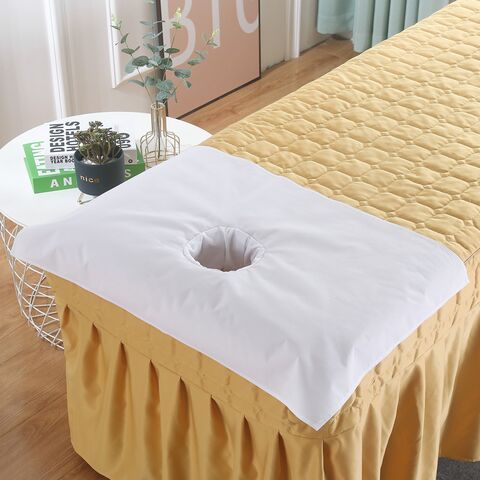 Massage Table Face Hole Cover, Water- and Oil-Repellent, for Beauty Salons, 50×70 to 60×90 cm