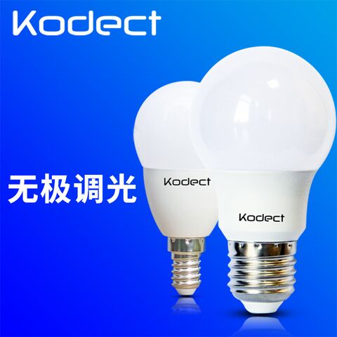 Светодиодная лампа kodect E26 с диммированием, 4–9 Вт, 110 В, тёплый свет, сертификат FCC