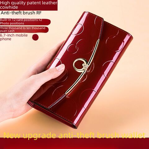 Marlekarida Women's Genuine Leather Long Wallet, Large Capacity, RFID Blocking