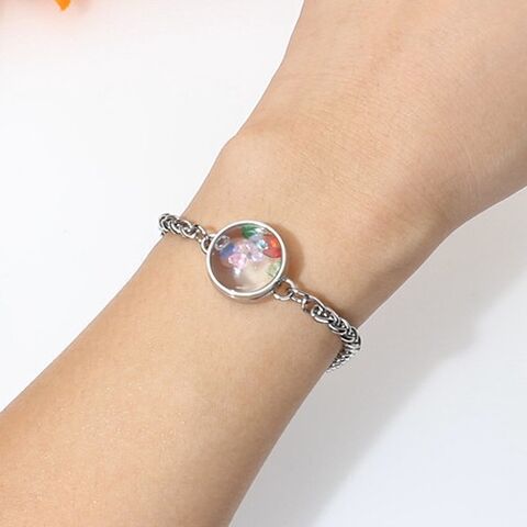 BOSHI Jewelry Stainless Steel Round Locket Capsule with Domed Glass, Double Loops, 17–30 mm
