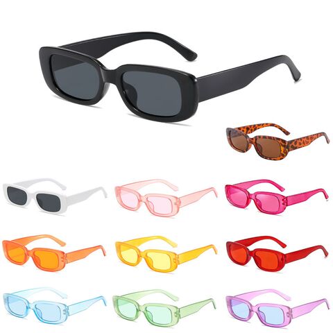 8835 Small Square Frame Sunglasses, Retro, UV385, Unisex, 14 Colors
