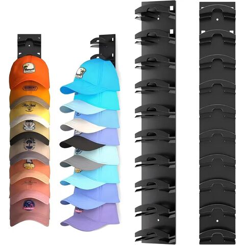 Органайзер для бейсболок на крючке, более 8 ярусов, пластик, чёрный или белый