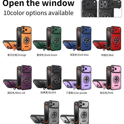 Magnetic Case with Sliding Camera Cover and Holder for Samsung Galaxy S26, TPU+PC