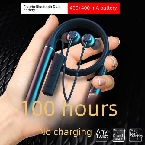 Спортивные наушники-неckband S530 Bluetooth 5.0, металл, слот для карты памяти, складные
