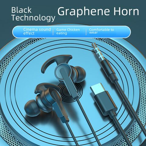 Игровые проводные наушники-вкладыши с микрофоном, усиленный бас, для телефона и компьютера