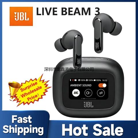 Беспроводные наушники JBL Live Beam 3, TWS, с сенсорным экраном на кейсе, NFC