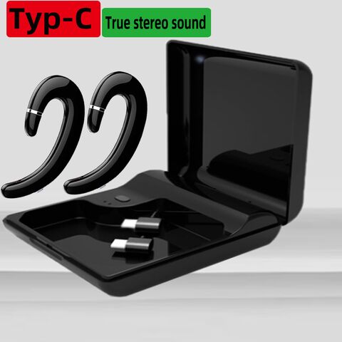 Беспроводные Bluetooth-наушники-заушины C6/C4 для спорта, Type-C, один или два наушника