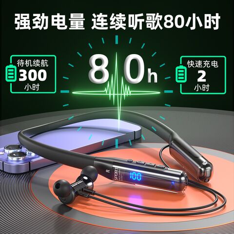 Беспроводные спортивные наушники-неckband Turelis с костной проводимостью, Bluetooth 5.4, до 80 ч работы