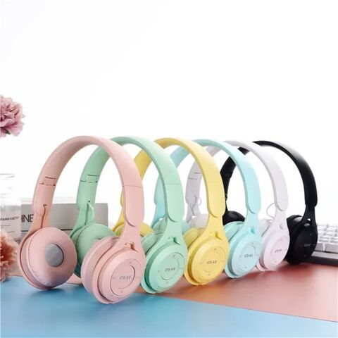 Детские накладные Bluetooth-наушники Macaron, стерео, Bluetooth 5.0, жёлтый
