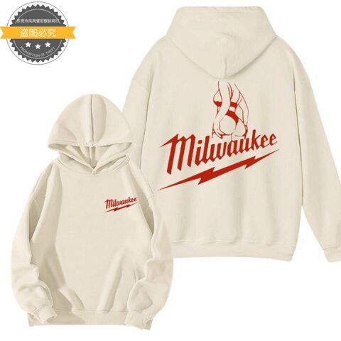Худи Milwaukee с двусторонним принтом, капюшон, полиэстер, с флисовой подкладкой, XS–3XL
