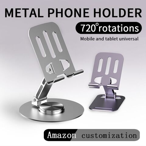 Metal Desktop Phone Stand, Foldable, Rotating