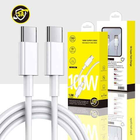 100W Charger with 1.5m USB Type-C Cable for iPhone and Samsung
