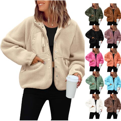 Куртка женская из флиса polar fleece, спортивно-повседневная, воротник стойка