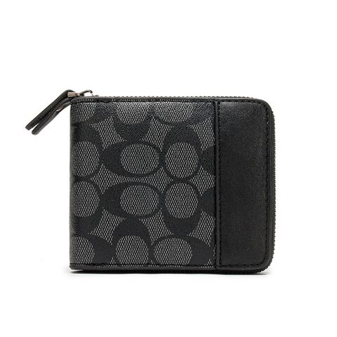 Men's Short Clutch Wallet GOKE Large Capacity, PU Leather, Zipper