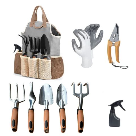 Garden Tools Set, 9 Pieces, with Gloves