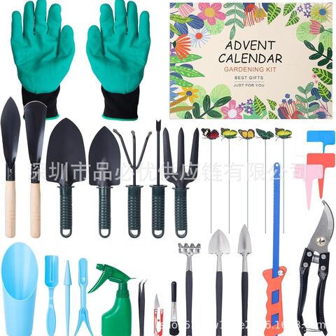 Christmas Advent Calendar with Garden Tools for Gardening Enthusiasts