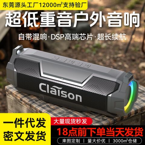 Уличная Bluetooth-колонка Claison T9, усиленный бас, два динамика, слот для карты