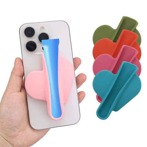Silicone Lipstick-Shaped Phone Grip Stand, Universal