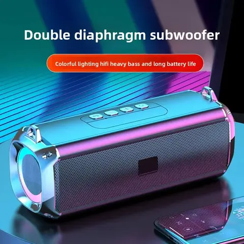 Плечевая Bluetooth-колонка K9 с ремнём, сабвуфер, два динамика