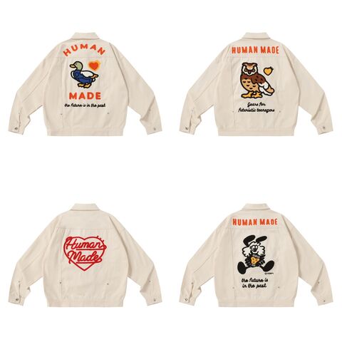 HUMan Embroidered Couple Jacket, Retro Style, Autumn-Winter