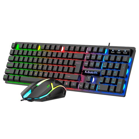 Комплект клавиатура и мышь Viper KM320, проводной, с подсветкой, игровой, USB