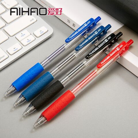 Гелевая ручка Aihao 489, европейский стандарт, нажимной механизм, классика, 0,5 мм