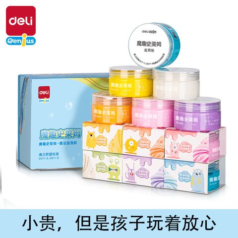 Deli 67867/67866 Slime, Crystal Clear, Easy to Wash, Creative Clay for Kids