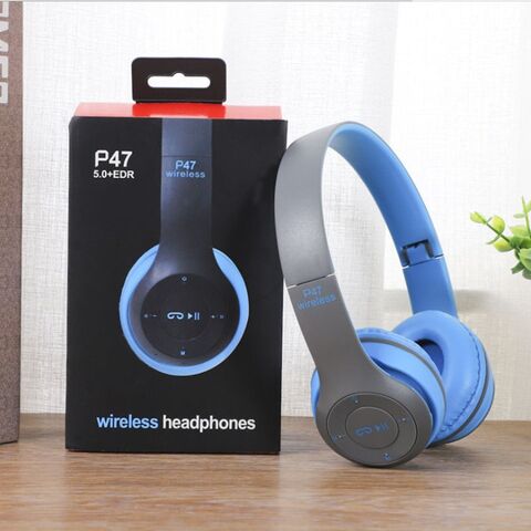Складные накладные Bluetooth-наушники P47 с усиленным басом, спортивные
