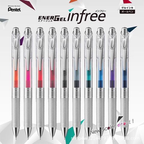 Гелевая ручка Pentel Energel BLN75 (Япония), быстросохнущие чернила, 0,5 мм, для ежедневника