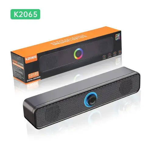 Проводная компьютерная колонка K2065, два динамика, версия с Bluetooth, для ПК и ноутбука