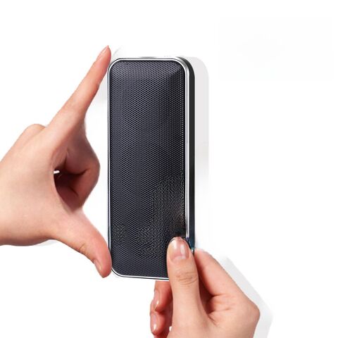 Компактная Bluetooth-колонка металлический корпус, два динамика, карманный формат