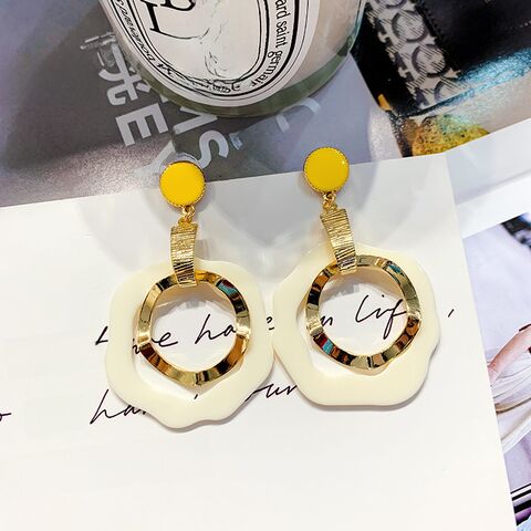 Серьги Kaitin Jewelry, акрил, геометрические формы, штифт серебро 925