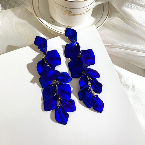 Серьги-подвески в корейском стиле, розы, длинные кисти, kaitin jewelry