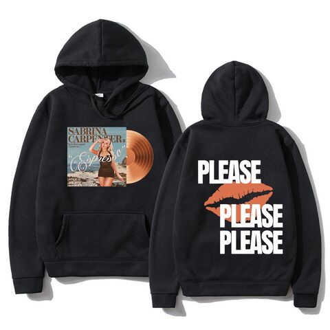 Худи с капюшоном и принтом Sabrina Carpenter «Please Please Please», V-образный вырез, полиэстер
