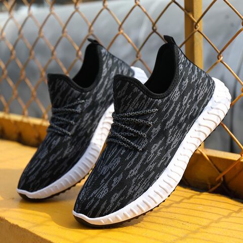 Мужские кроссовки в стиле «Yeezy», тканевый верх, танкетка, без шнуровки, размеры 39–44