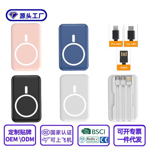Magnetic Wireless Fast Charging Power Bank 10000mAh, 3C Certified