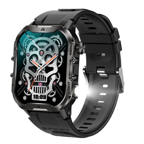 Защищённые смарт-часы YSCEN T26 с фонариком, экран 1,39″, Bluetooth-звонки