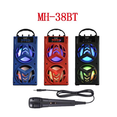 Bluetooth-колонка MHJUBA, деревянный корпус, 2 динамика, слот для карты, для улицы