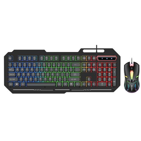 Игровой комплект клавиатура и мышь Baiji T450, металлическая панель, RGB
