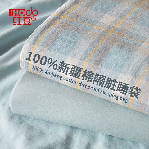 Cotton All-In-One Sleeping Bag Sheet for Hotel and Travel, Thickened, Portable