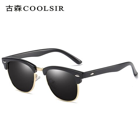 Поляризационные солнцезащитные очки COOLSIR 6098, полуободковые, с заклёпками, линзы TAC, UV400