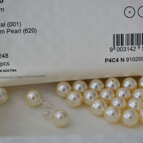 Серьги-пусеты Miya Sophia Jewelry с крупным искусственным жемчугом, серебро 925, диаметр 8–12 мм