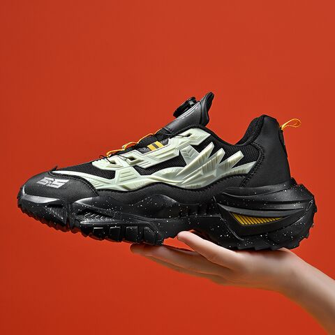 Chunky Sneakers with Rotating Buckle, Men's, Platform Sole, Large Sizes up to 47