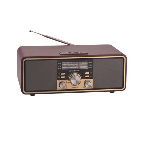 Ретро Bluetooth-колонка M-Amazup RD-X9 с радио, двумя динамиками и слотом для карт, 10 Вт