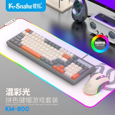 Игровой проводной комплект клавиатура и мышь Viper KM800, двухцветный, 98 клавиш, подсветка