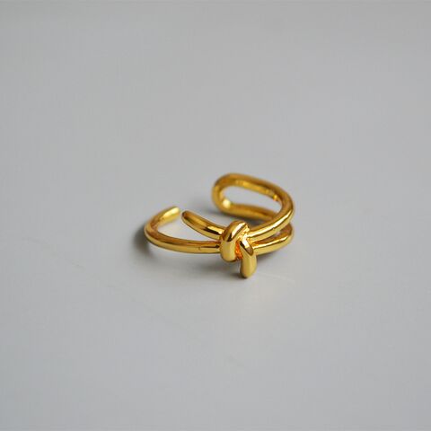 Открытое кольцо Miya Sophia Jewelry с узлом, латунь с позолотой, минималистичный европейский стиль