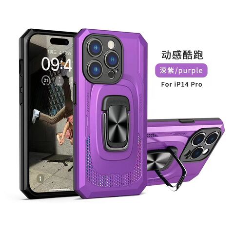 Magnetic Ring Holder Case for Car Mounts for iPhone 14, 14 Plus, 14 Pro Max, TPU+PC